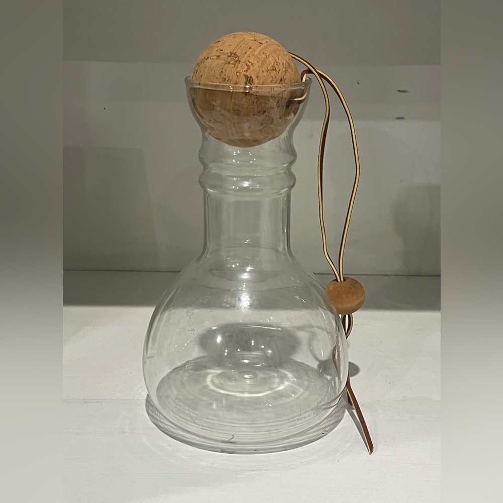 WILL NOT TAKE LESS Vintage 1970's  PYREX Glass Wine Decanter with Cork Ball